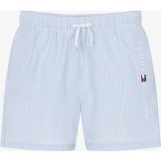 Tommy Hilfiger Badetøj Tommy Hilfiger Ithaca Stripe Mid Length Swim Shorts - White/Sweet Blue Stripe