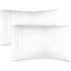 CGK Unlimited Pillowcase Set of 2 Double Brushed Microfiber Pillow Case White (76.2x50.8cm)