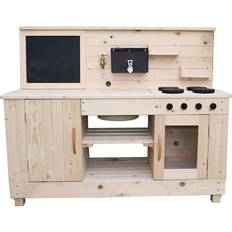 Triple Mud Kitchen Playset for Creative Mud Recipes