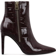Burgundy booties I.N.C International Concepts Women's Sarishaa Zip Booties, Created for Macy's Burgundy Croc (10.5M)