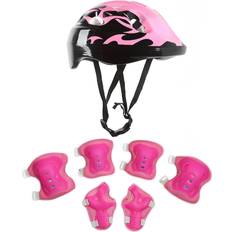 Roller Skating Accessories Kikidex Pink Skating Protective Gear Kids Set 7pcs