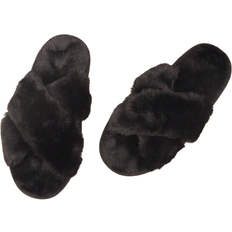 Shein Womens Plush Cross Band Warm And Lightweight House Slippers For Autumn And Winter