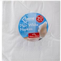 White Paper Napkins French Connection Plain White Napkins 2Ply 20Pk