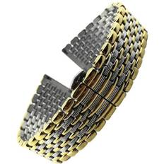 Stainless Steel Watch Straps Maxpower Middle Gold 22mm Butterfly Buckle Watch Band Strap