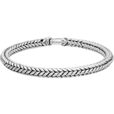 Men - Silver Bracelets David Yurman Men's 6mm Chevron Bead Bracelet, M-L
