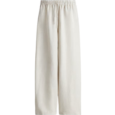 Linen Blend Trousers - Light Beige