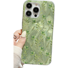 Shein Feather Material Leaf Pattern Phone Case Compatible With IPhone ProMax