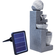 Solar LED Light Water Feature Pump Fountain Waterfall Rockery