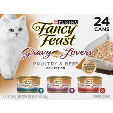 Fancy Feast Fancy Feast Gravy Wet Cat Food Variety Lovers Poultry Beef Feast Collection