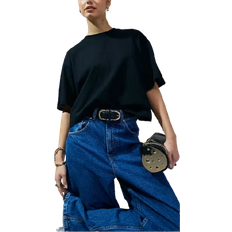 ASOS Svart t-shirt kort boxig design-Svart/a