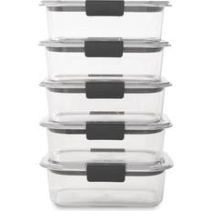 Glas - Svarta Matlådor Rubbermaid Brilliant Matlåda 5st 0.757L