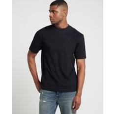 Men T-shirts River Island Mens Black Regular Fit Ri Studio T-Shirt - L