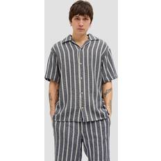 Jack & Jones Herre Skjorter Jack & Jones Coba Stripe Resort Shirt SS SN Blå