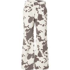 Abercrombie & Fitch Byxor & Shorts Abercrombie & Fitch Komönstrade Bootcut Jeans Med Baggy Stil Flerfärgade