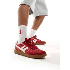 Pull&Bear Retro Gum Sole Trainer - Red
