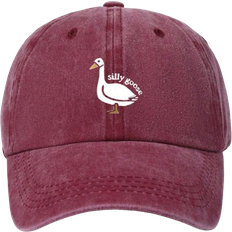 Unisex - Windproof Caps Shein pc Unisex Silly Goose Graphic Print Vintage Washed Distressed Baseball Cap Adjustable Outdoor Sun Hat Suitable For And Autumn Travel Beach Vaca