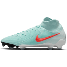 Nike Phantom Luna 2 Pro FG High-Top Soccer Cleats - Mint/Off Noir/Atomic Red