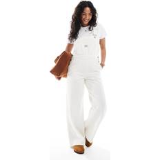 Dam - Denim/Jeanstyg Jumpsuits & Overaller Levi's Vita Hängselbyxor I Denim Med Raka Ben - Vit/A