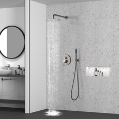 Shower Sets Casainc Brushed Nicel 10-Inches Built-In Shower Faucet System OY-98A1003-BN