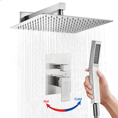 Shower Sets Cobbe Brushed Nickel 10-Inches Built-In Shower Faucet System LSKSSF0210N