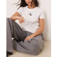Calvin Klein Women T-shirts Calvin Klein Monologo Baby Tee - White