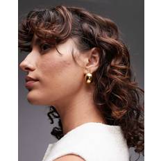 Topshop Sammy Waterproof Stainless Steel Dome Earrings - Gold