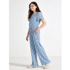 Blåa - Dam Jumpsuits & Overaller Lindex Kortärmad Jumpsuit