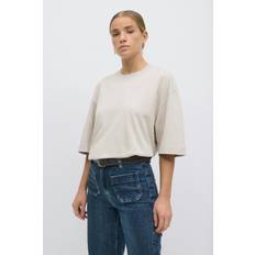 Beige T-shirts Gina Tricot Basic Boxy Tee