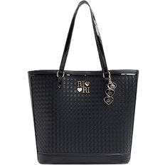 River Island Faux Leather Weave Shoulder Bag - Black