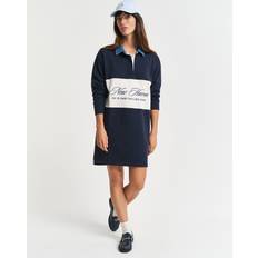 Gant Dame Heavy Rugger Kjole - Marineblå