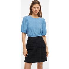 Vila Top ViKally O-neck 2/4 Top - Blissful Blue