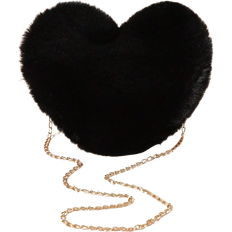 Shein Girls Heart Design Flannelette Zipper Cute Novelty Bag