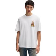 HUGO Nizzerio T-shirt Med Pizzaprint - Blue