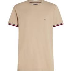 Red T-shirts Tommy Hilfiger Pique Cuff T-Shirt - Beige