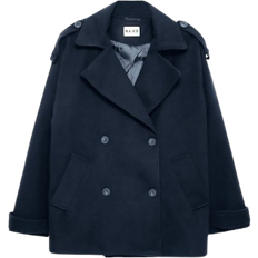 NA-KD Short Coat - Blå