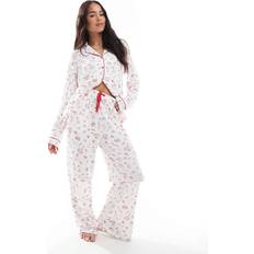 Sleepwear Threadbare Soft Touch Brunch Print Pyjama Set - Pink