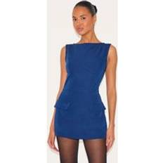 Blue Jumpsuits & Overalls PrettyLittleThing Woven Pocket Detail Sleeveless Skort Playsuit - Blue