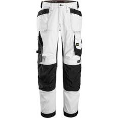 Snickers Workwear 6251 Stretch Loose Fit Holster Pockets Work Trousers - White\Black