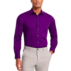 Alfani Slim-Fit Solid Dress Shirt - Purple Heart