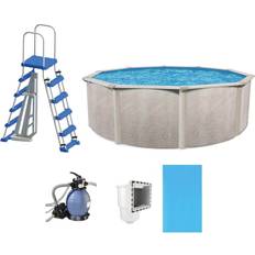 Above ground pools Aquarian Phoenix 15ft x 52in Above Ground Swimming Pool Kit & Pump & Ladder Kit, Grey