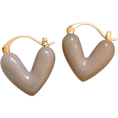 Shein 1pair Heart Shaped Stud Earrings, Elegant And Delicate, Suitable For Daily Wear