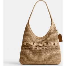 Coach Brooklyn 28 Straw Shoulder Bag - Golden
