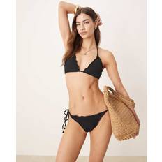 Black Bikinis Stradivarius Textured Bikini Top - Black