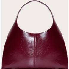 Pu Circle Handle Shoulder Bag - Red