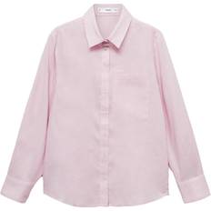 Cotton Blouses Mango Linen Rich Shirt - Lilac