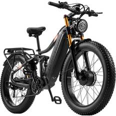 Vuxen El-mountainbikes BURCHDA Burchda HC26 2000W Doppelmotor-Elektrofahrrad 48 V 30 Ah