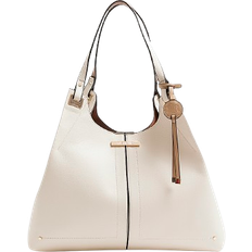 River Island Faux Leather Tote Bag - Cream