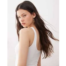 Weekday Square Neck Scoop Back Vest Top - White
