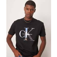 Calvin Klein Black T-shirts Calvin Klein Monogram Photo Print T-shirt - Black