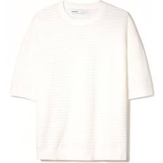 Bershka T-shirts Bershka T-shirt I Strik Med Tekstur - Hvid